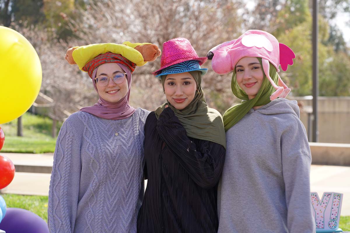 People enjoying the Grad Fair