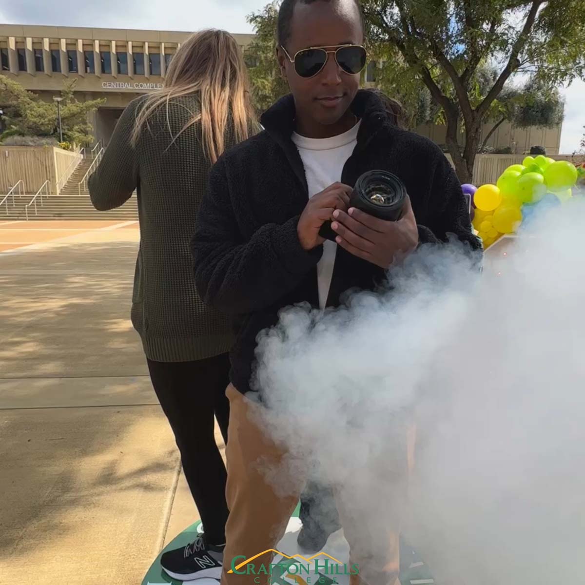 People enjoying the Grad Fair