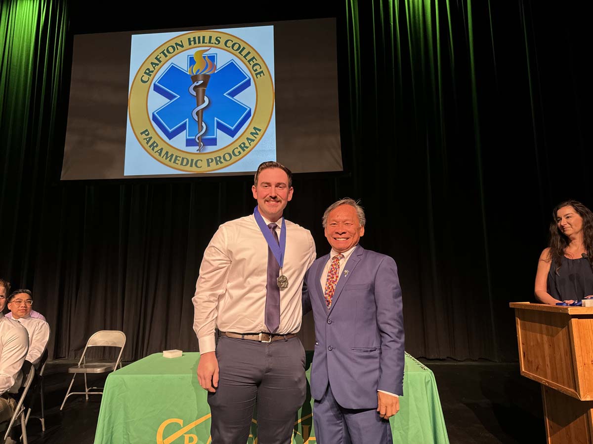 People attending Paramedic 102 Graduation at Crafton Hills College.