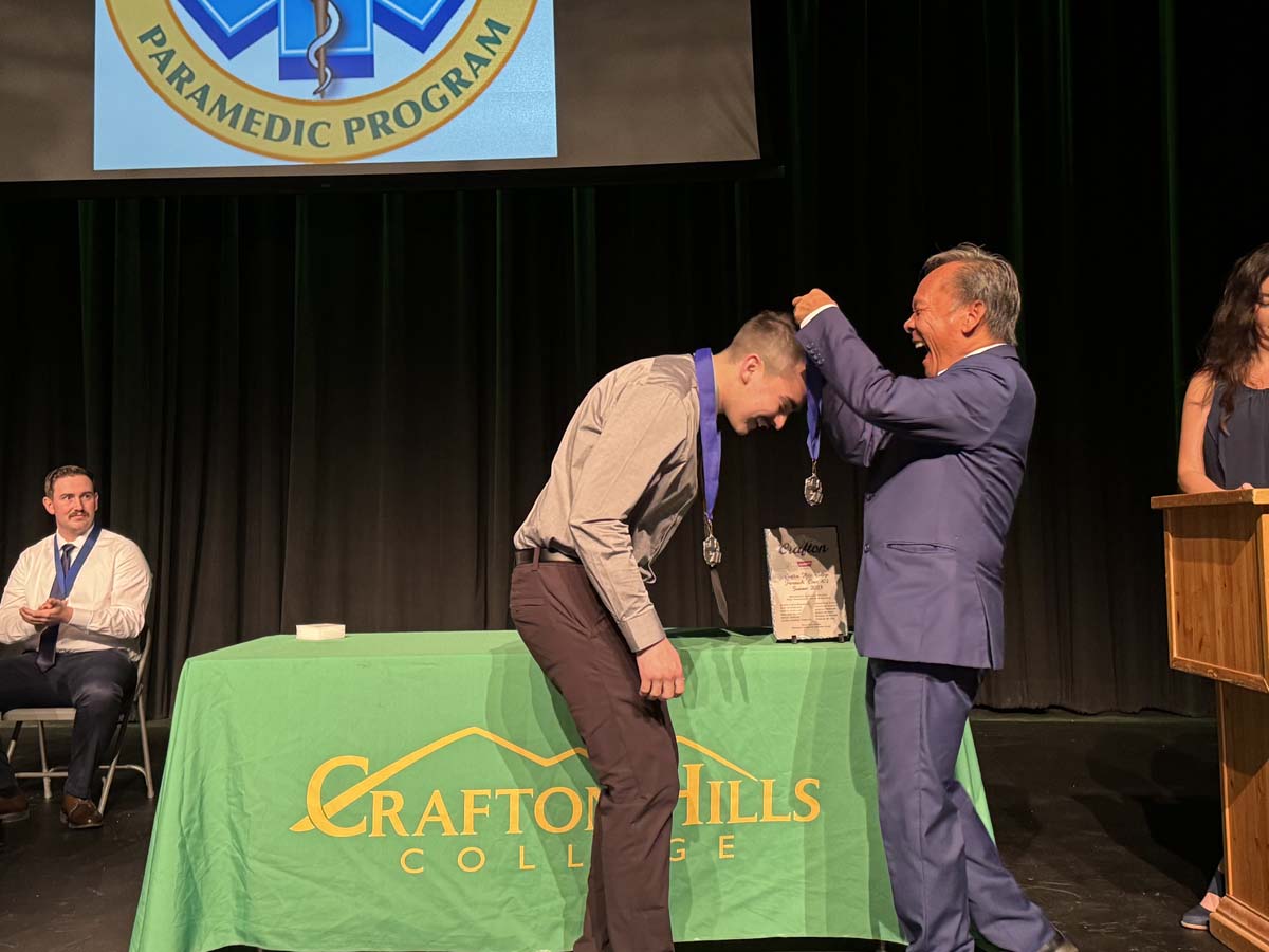 People attending Paramedic 102 Graduation at Crafton Hills College.