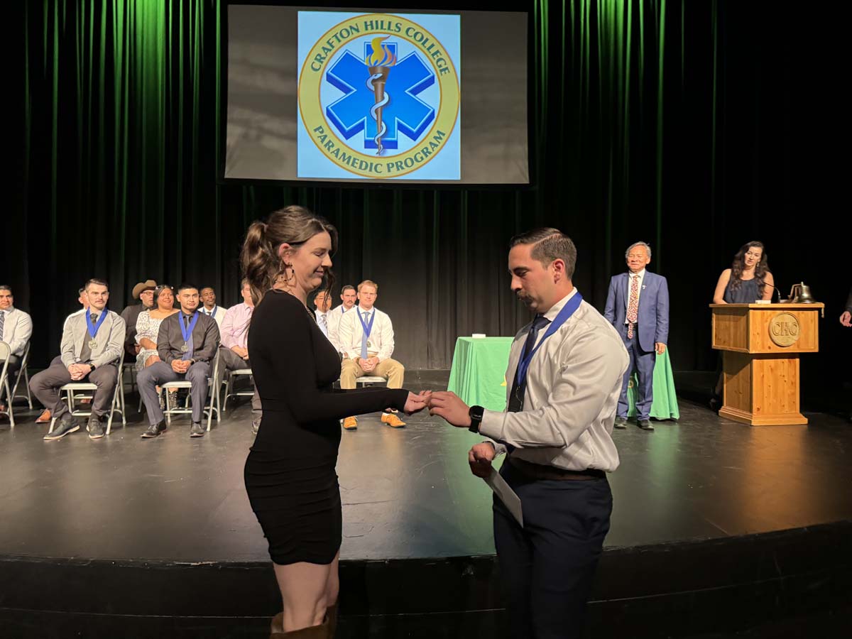 People attending Paramedic 102 Graduation at Crafton Hills College.