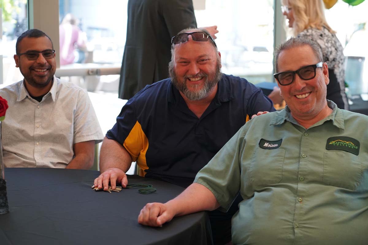 People enjoying the Retiree and Tenure Celebration