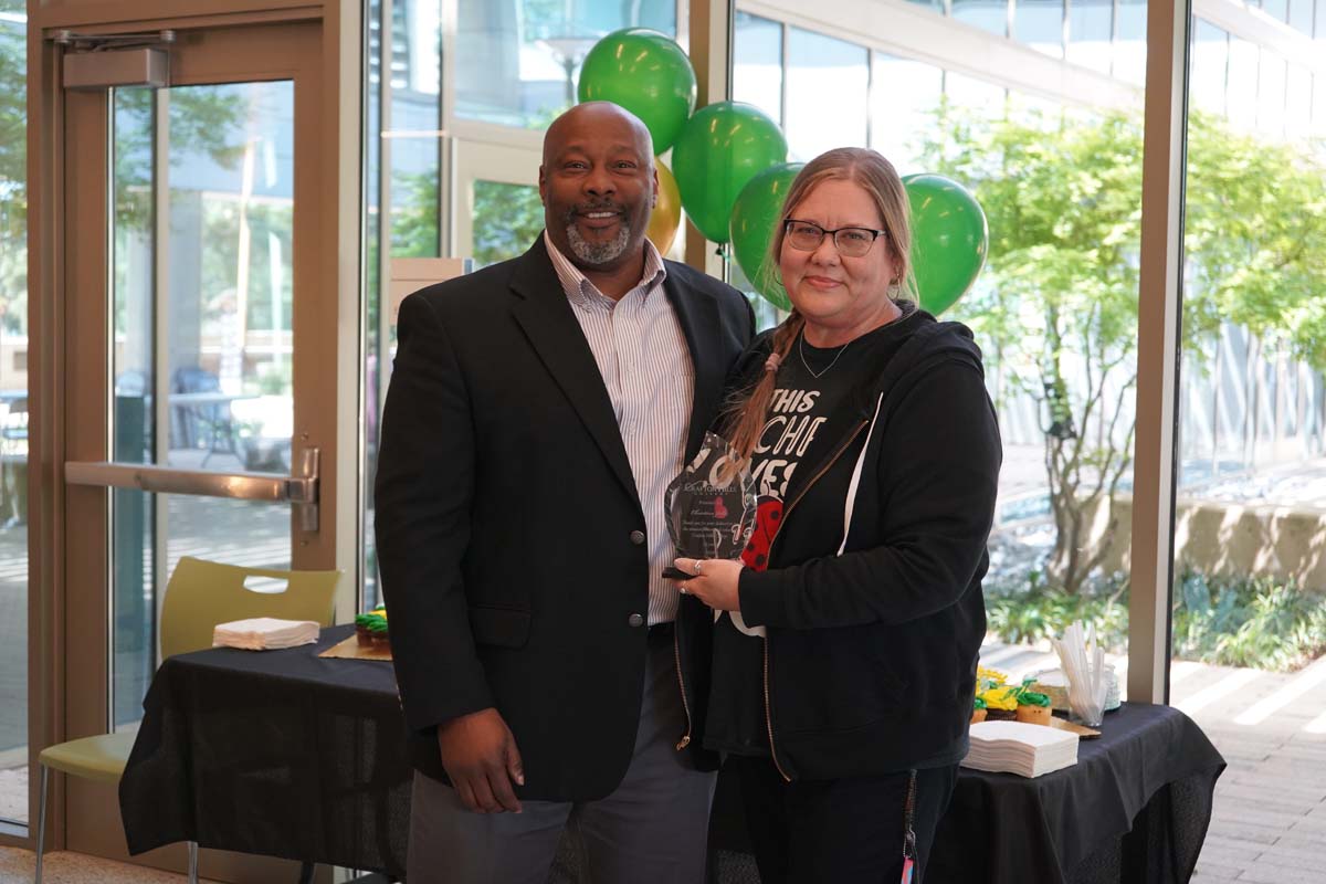 People enjoying the Retiree and Tenure Celebration