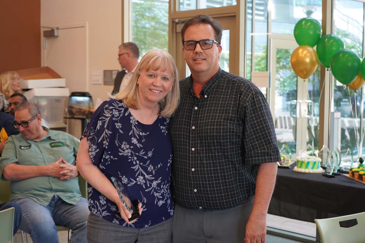 People enjoying the Retiree and Tenure Celebration