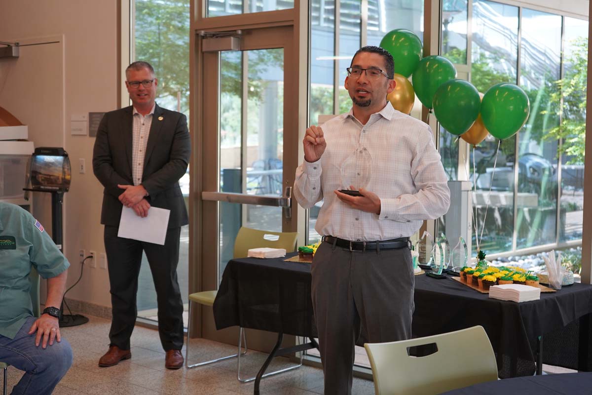 People enjoying the Retiree and Tenure Celebration