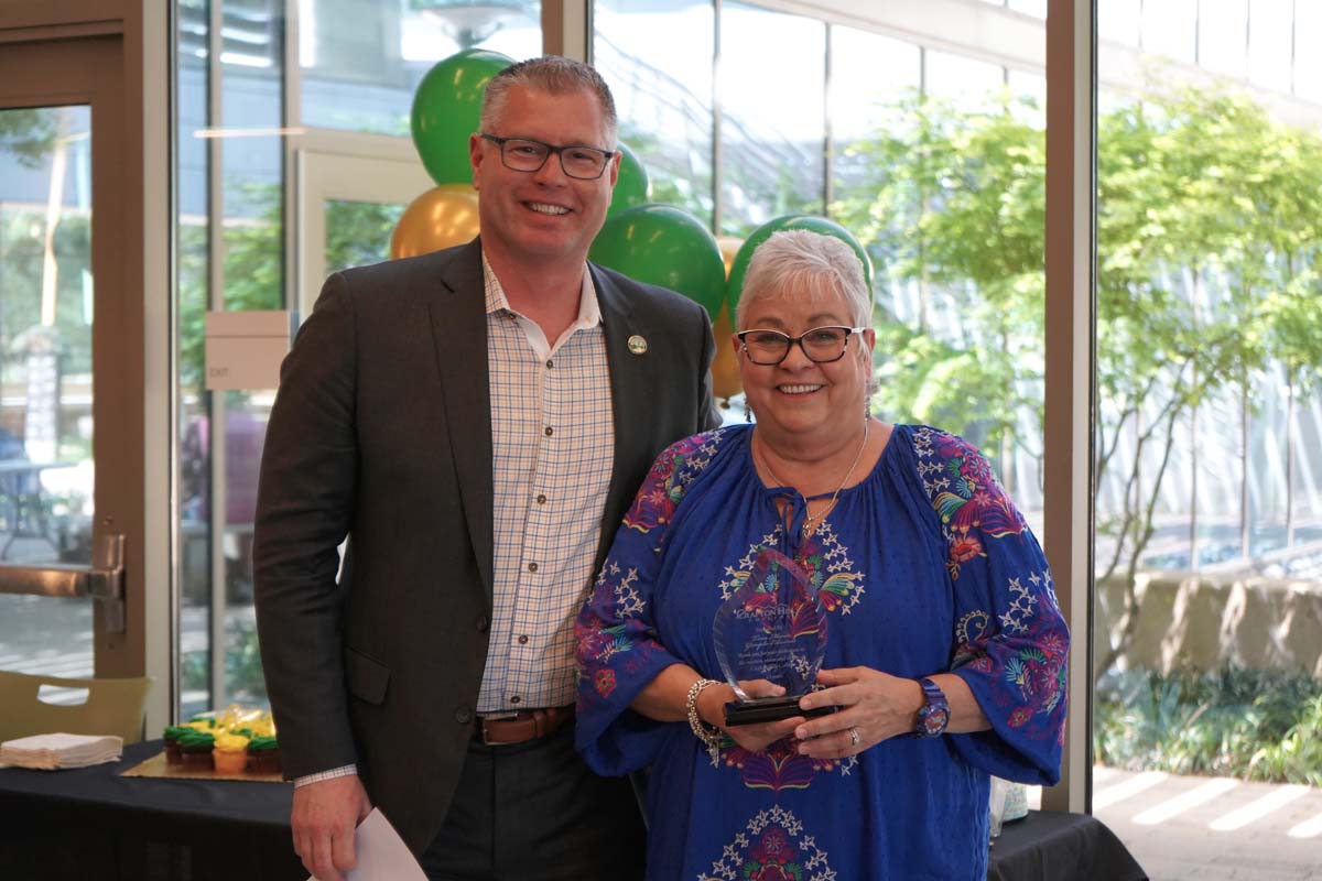 People enjoying the Retiree and Tenure Celebration