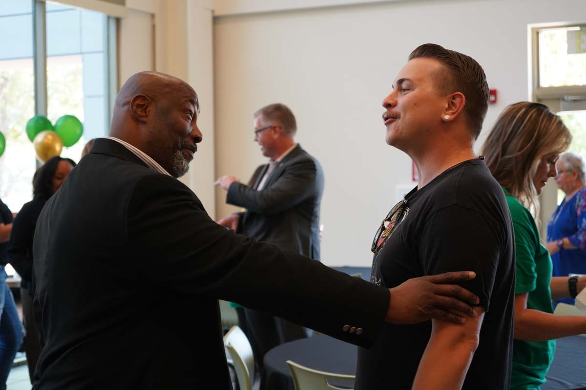 People enjoying the Retiree and Tenure Celebration