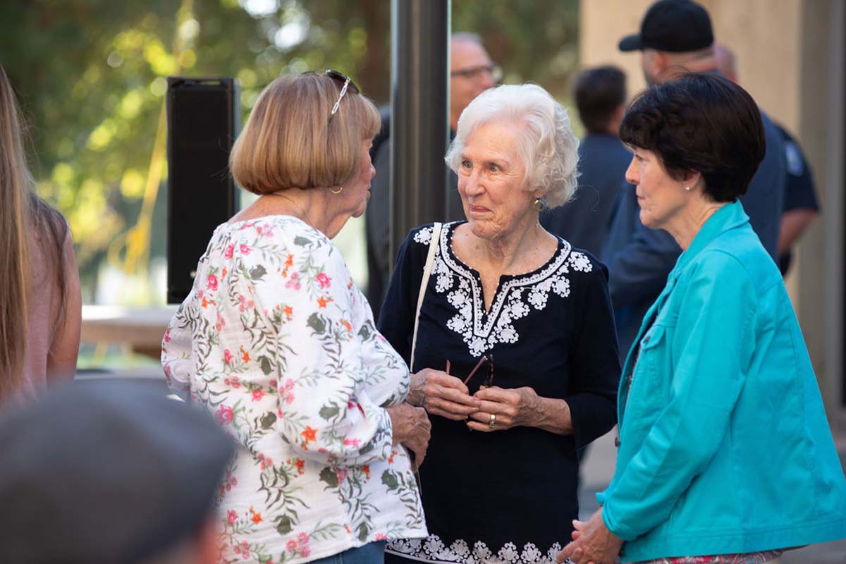 Attendees enjoying the naming ceremony