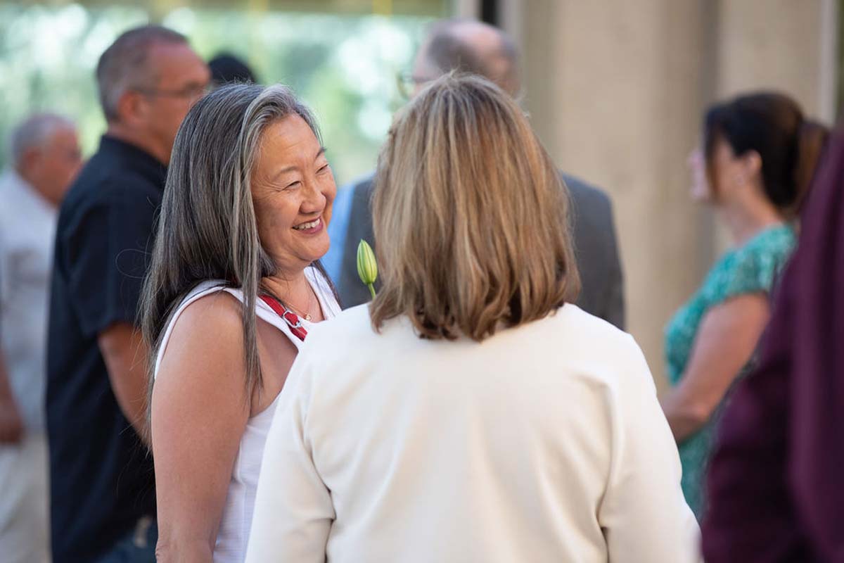 Attendees enjoying the naming ceremony