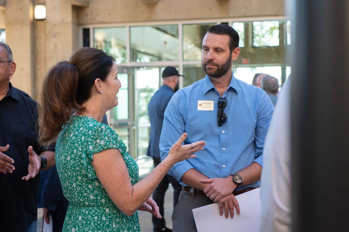 Attendees enjoying the naming ceremony