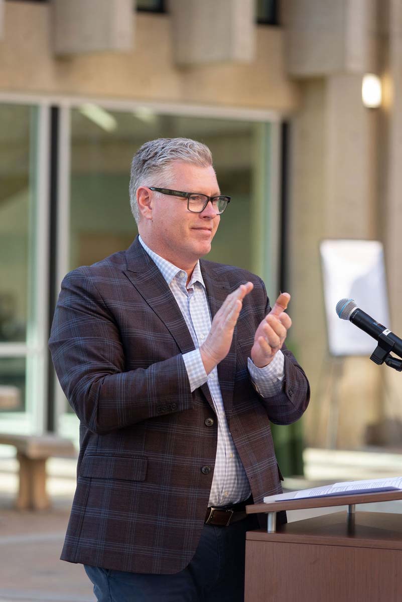 Attendees enjoying the naming ceremony