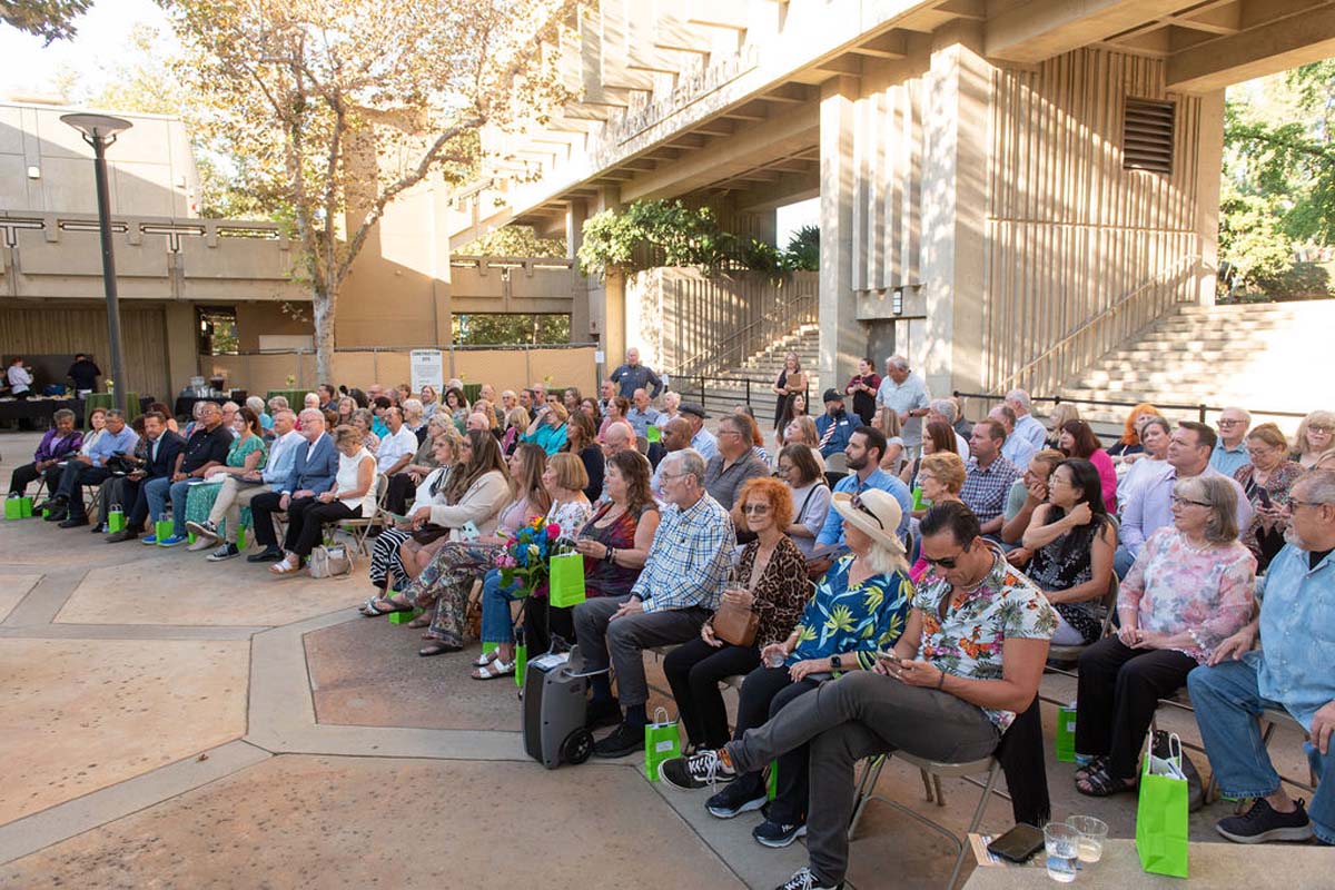 Attendees enjoying the naming ceremony