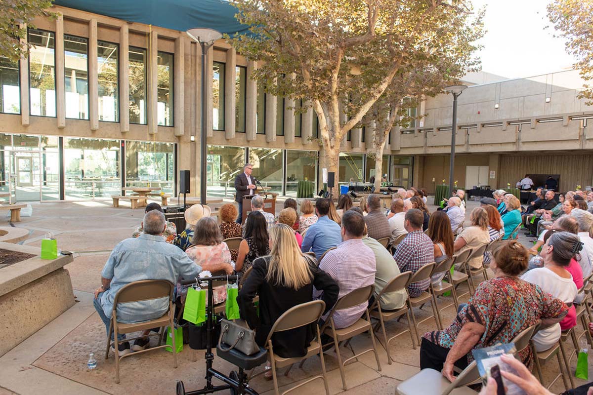 Attendees enjoying the naming ceremony