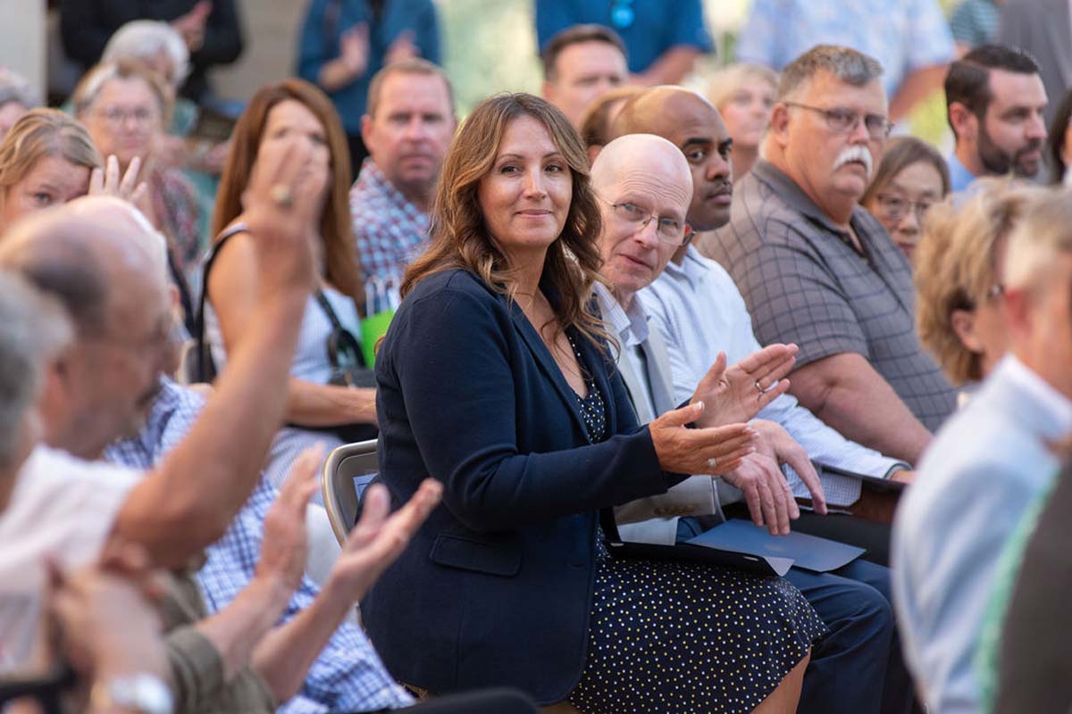 Attendees enjoying the naming ceremony