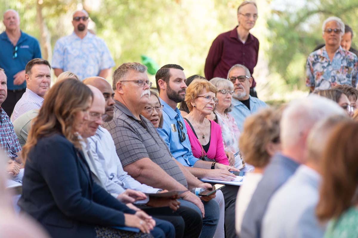 Attendees enjoying the naming ceremony