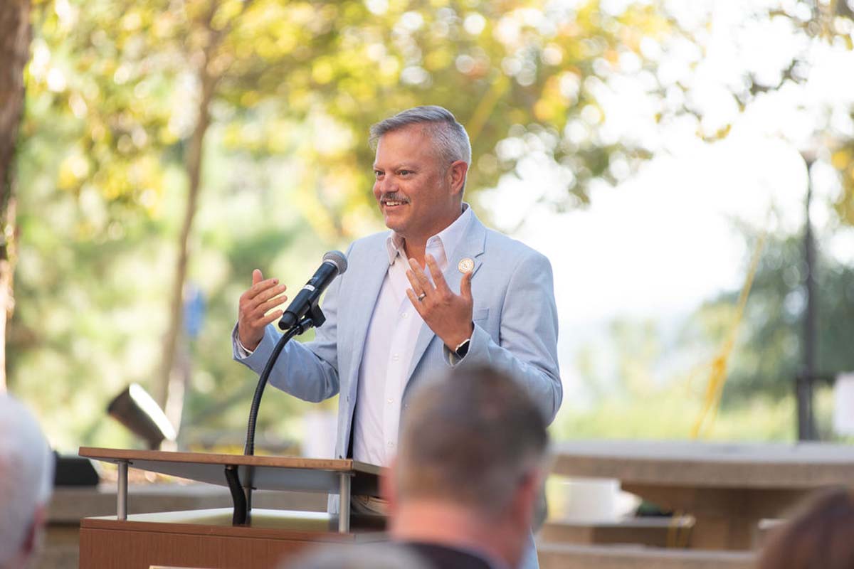 Attendees enjoying the naming ceremony