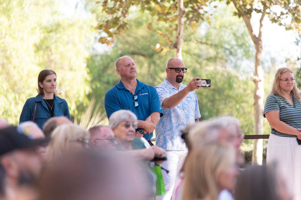 Attendees enjoying the naming ceremony