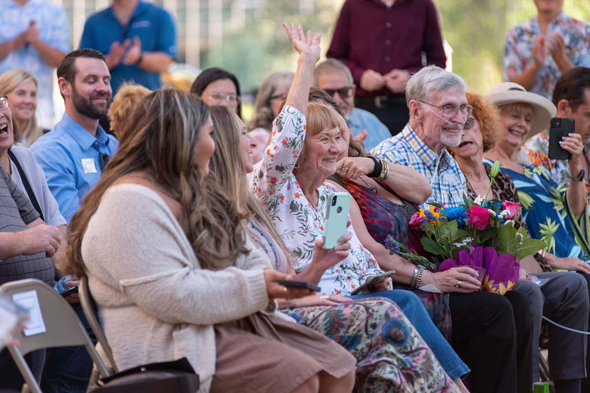 Attendees enjoying the naming ceremony