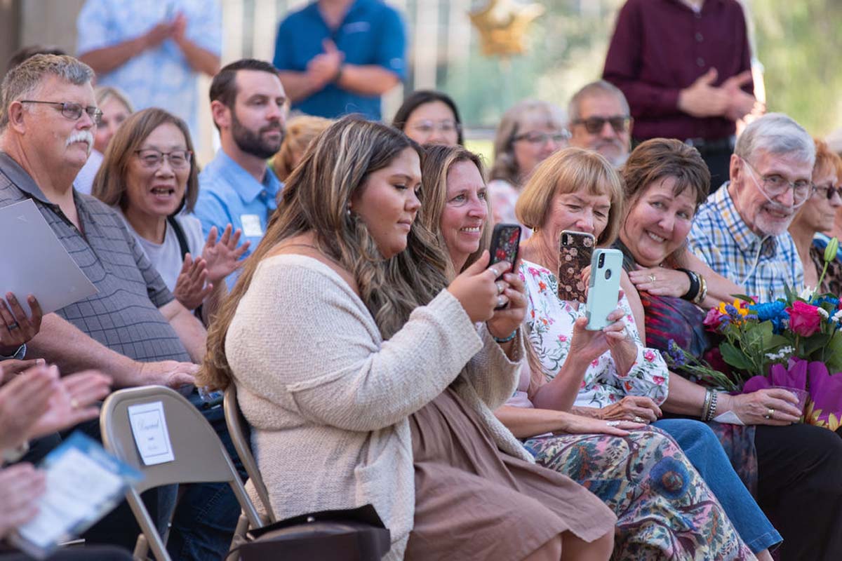 Attendees enjoying the naming ceremony