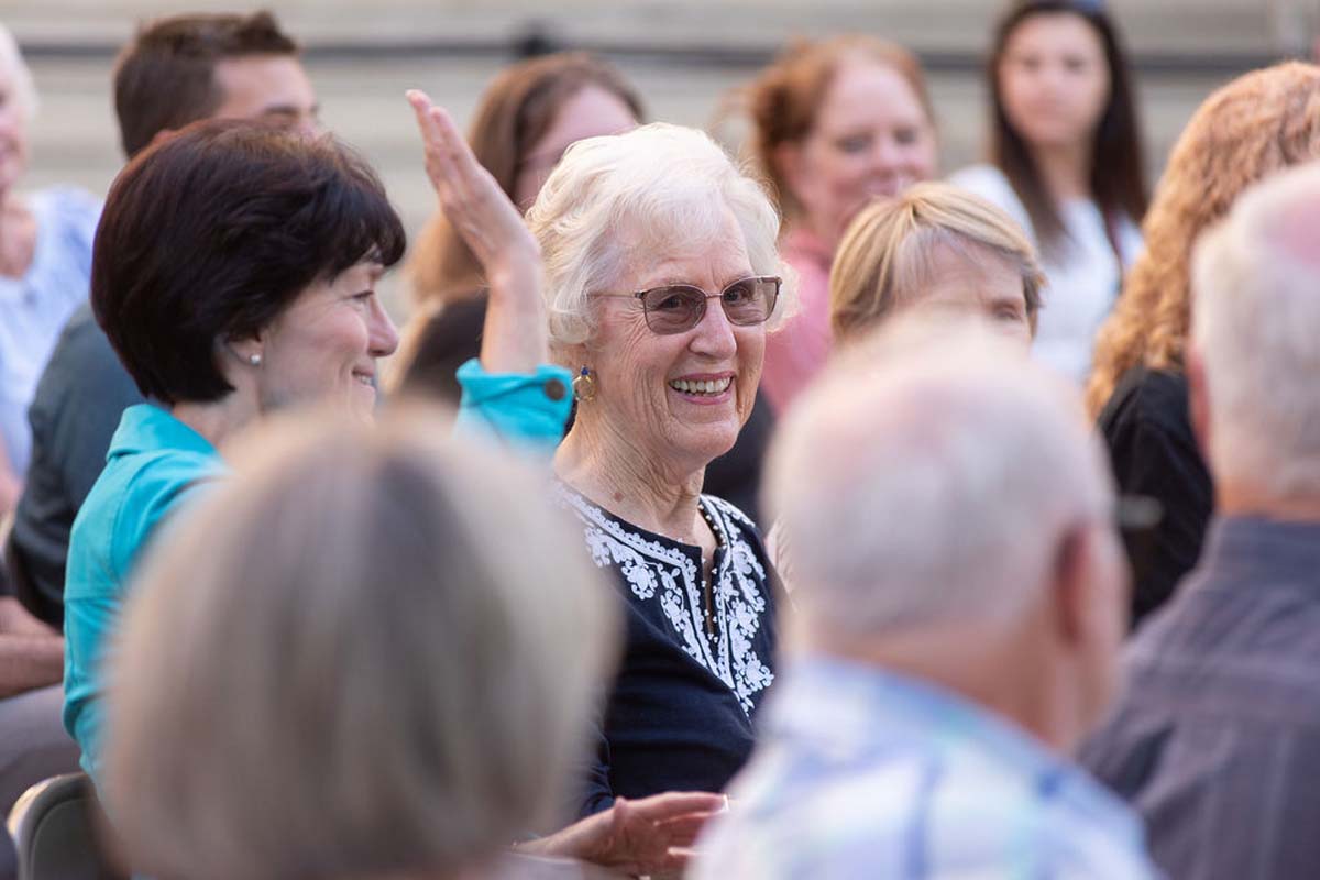 Attendees enjoying the naming ceremony