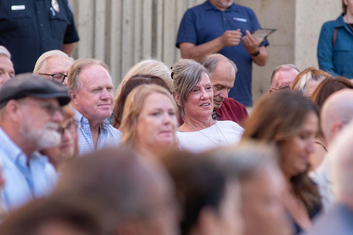 Attendees enjoying the naming ceremony