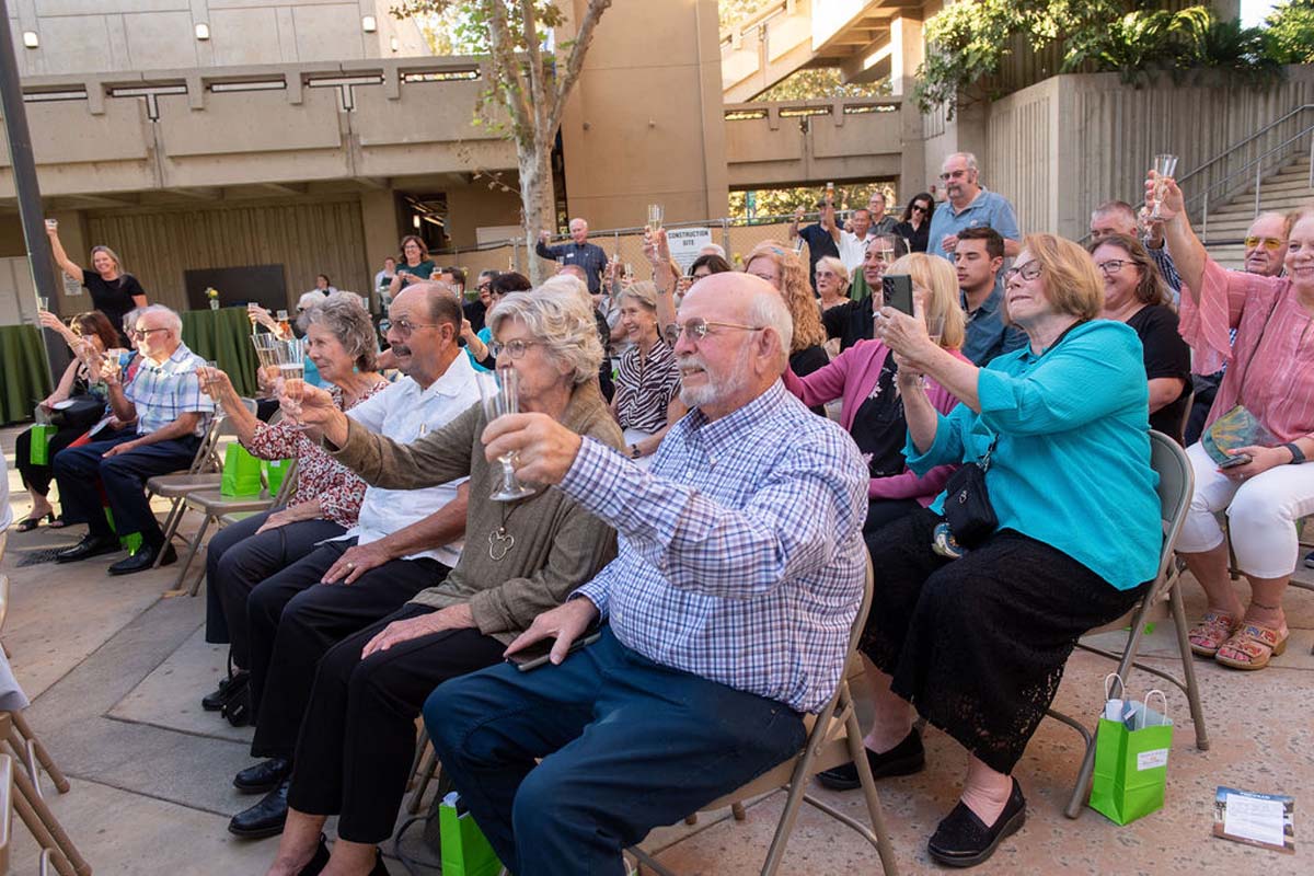 Attendees enjoying the naming ceremony