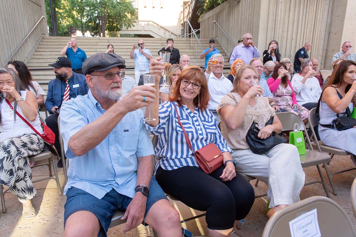 Attendees enjoying the naming ceremony