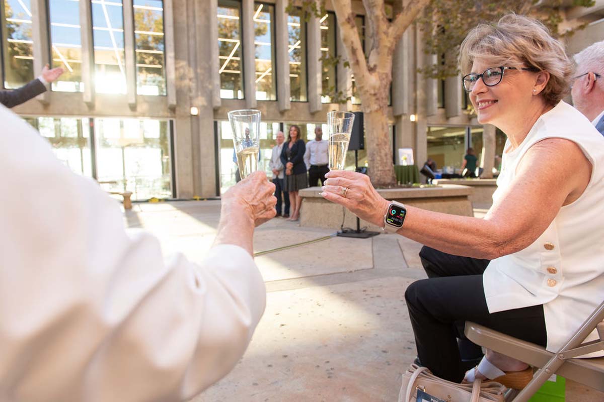 Attendees enjoying the naming ceremony