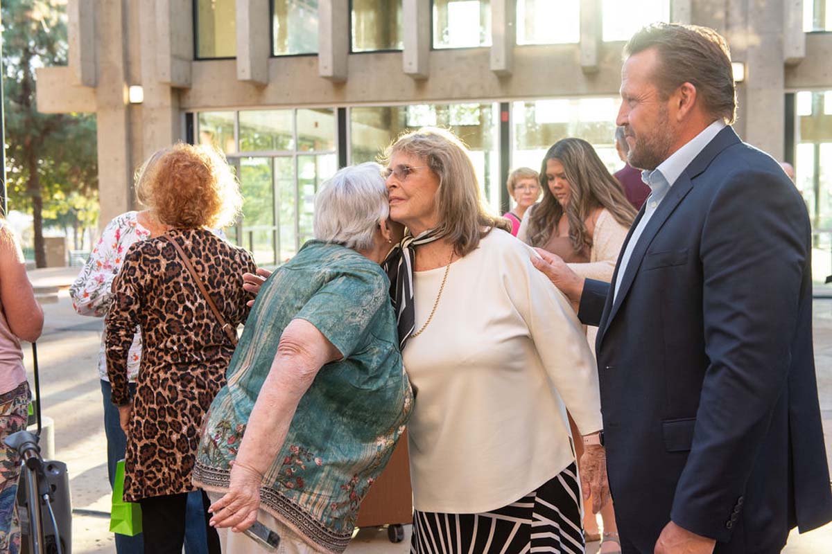 Attendees enjoying the naming ceremony