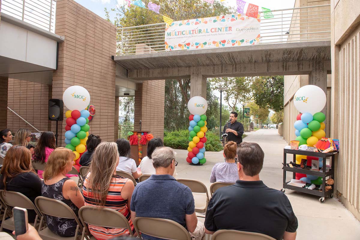 Attendees enjoing the Multicultural Center Grand Opening