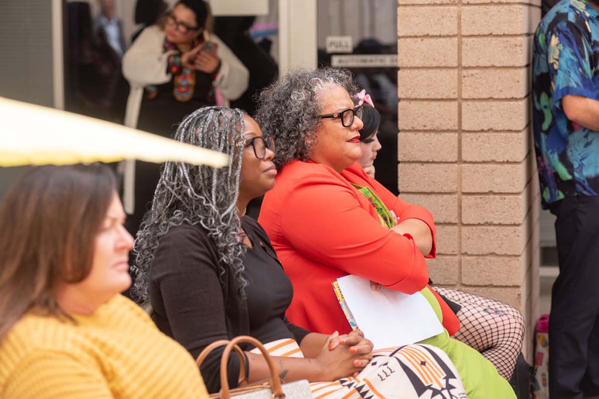Attendees enjoing the Multicultural Center Grand Opening