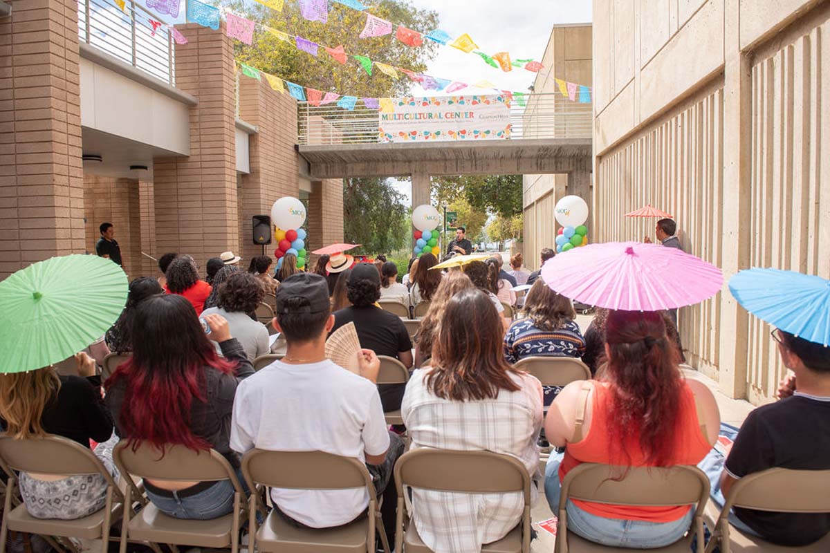 Attendees enjoing the Multicultural Center Grand Opening