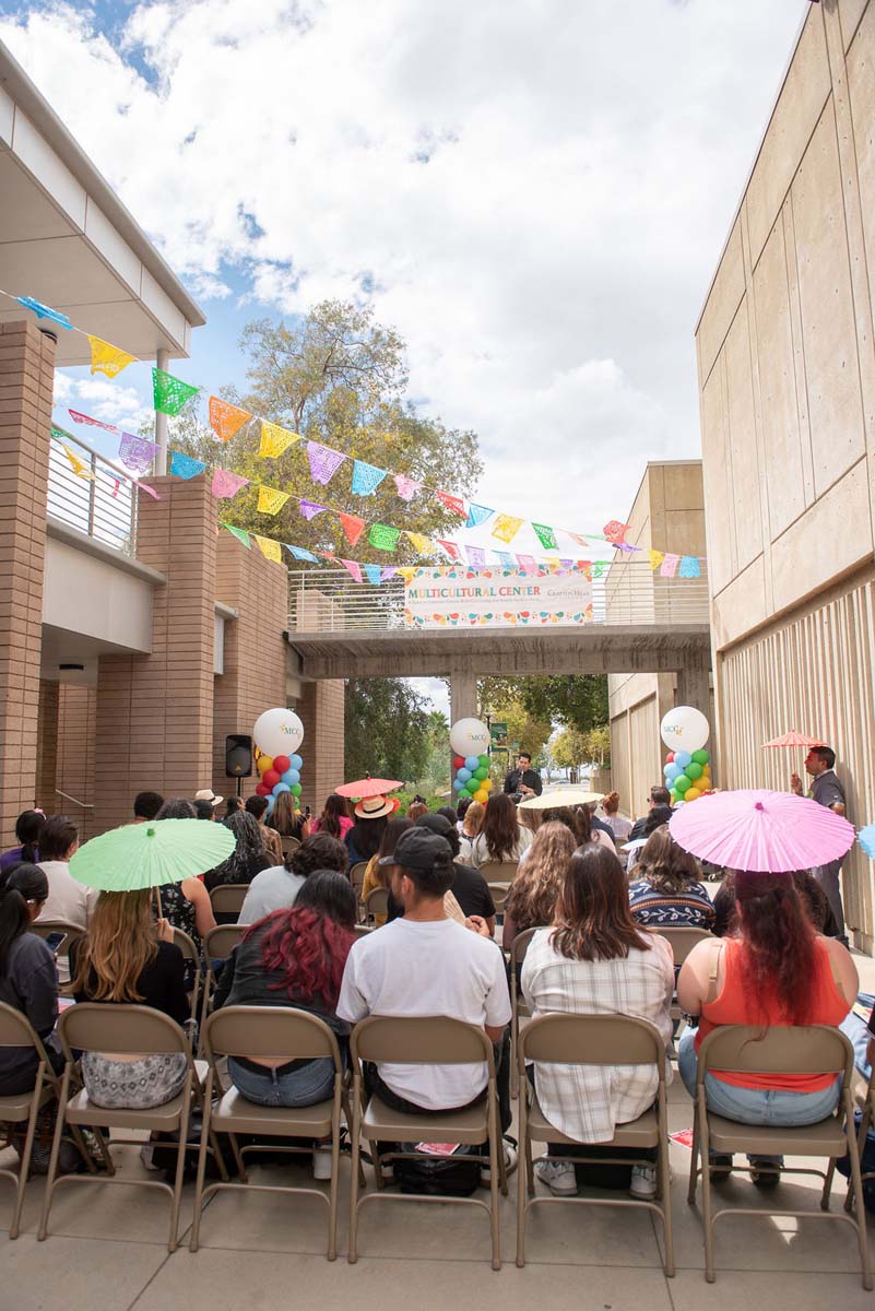Attendees enjoing the Multicultural Center Grand Opening