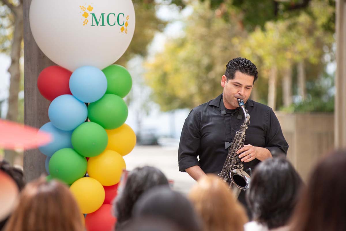Attendees enjoing the Multicultural Center Grand Opening