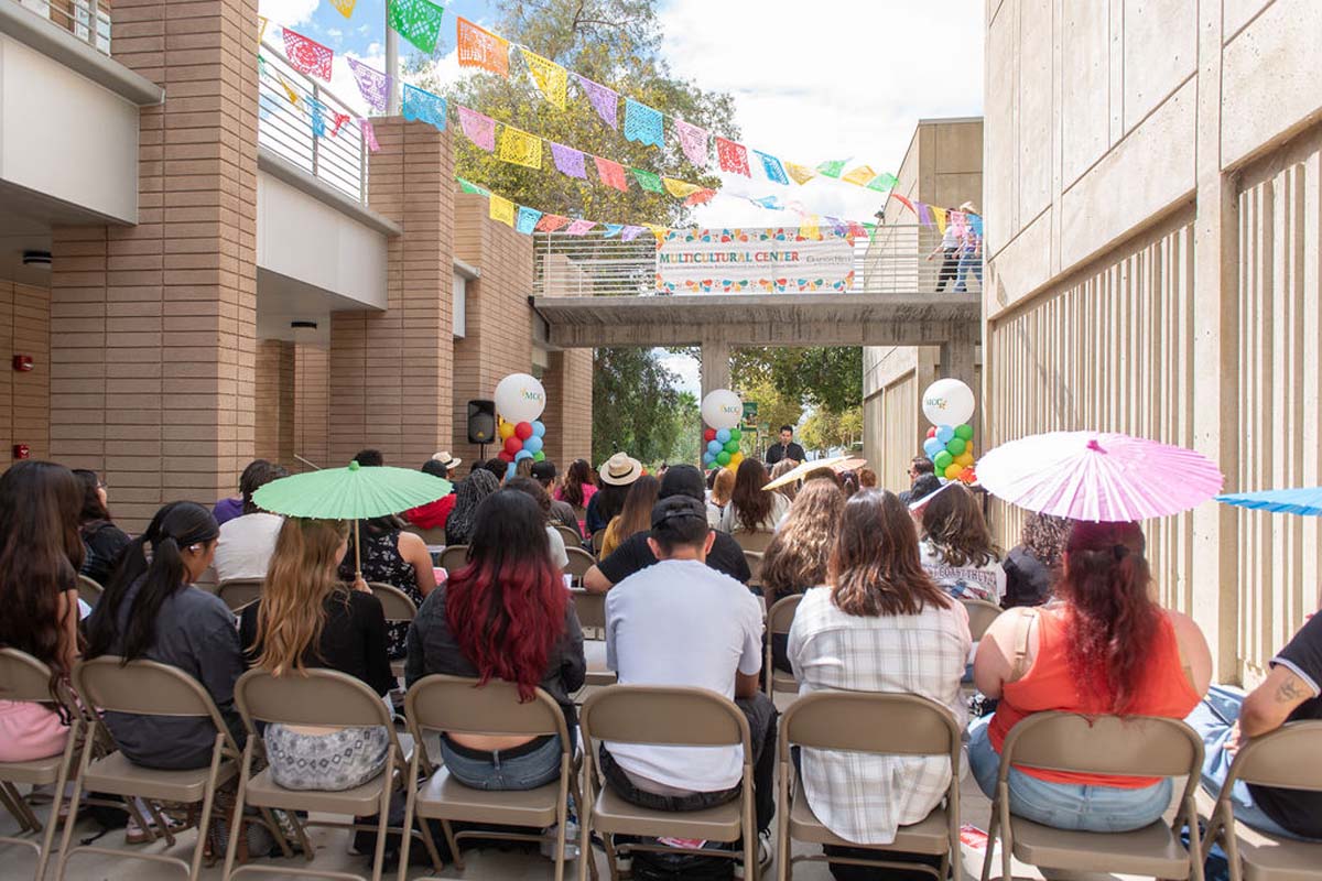 Attendees enjoing the Multicultural Center Grand Opening