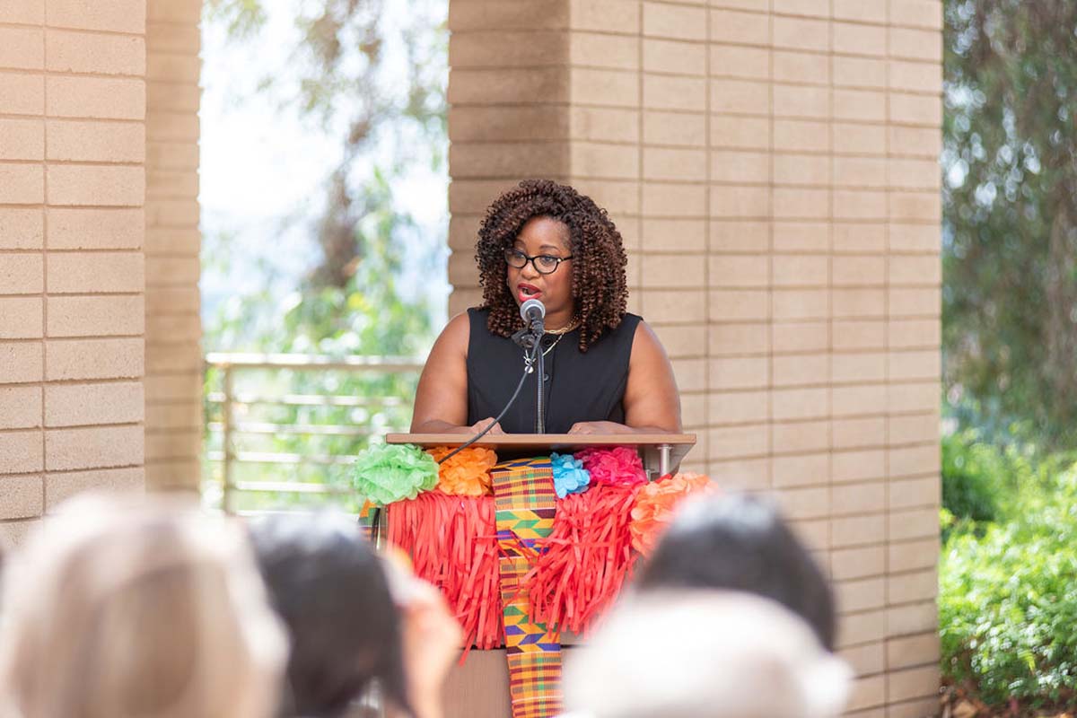 Attendees enjoing the Multicultural Center Grand Opening