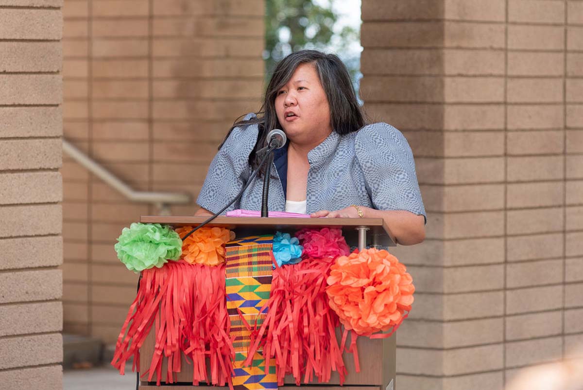 Attendees enjoing the Multicultural Center Grand Opening