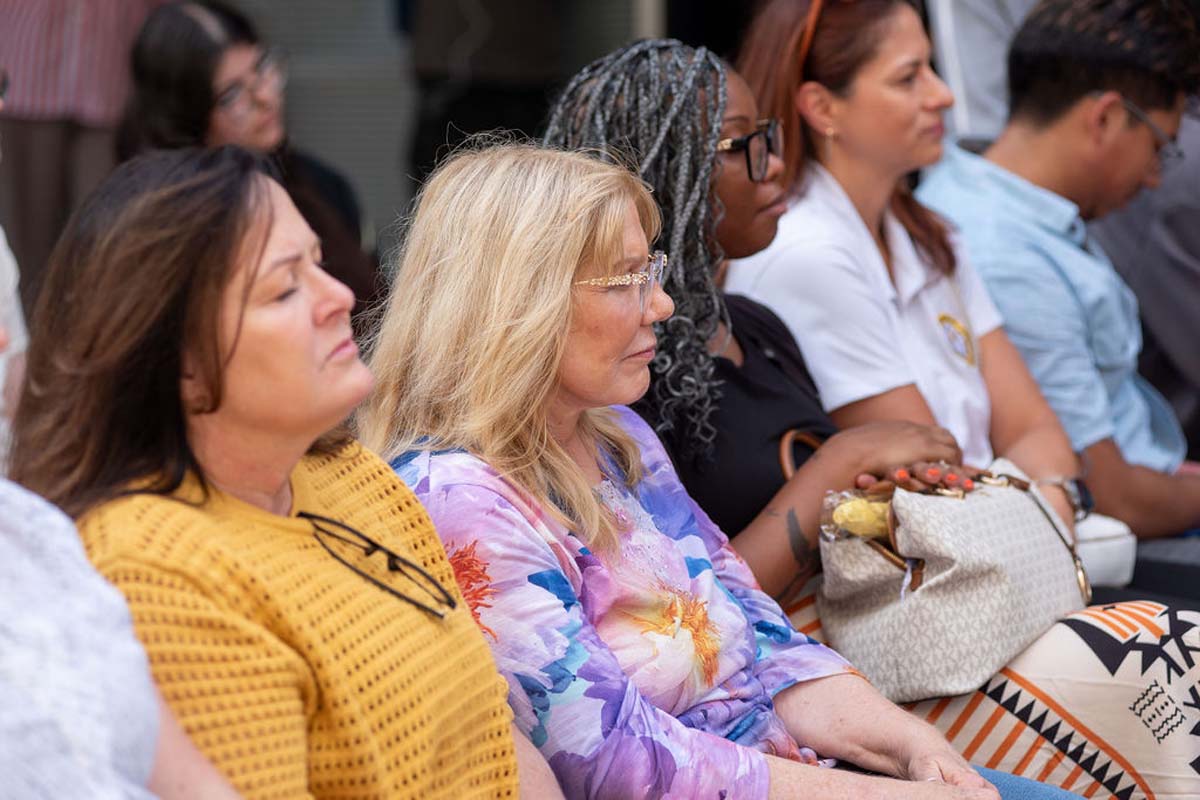 Attendees enjoing the Multicultural Center Grand Opening
