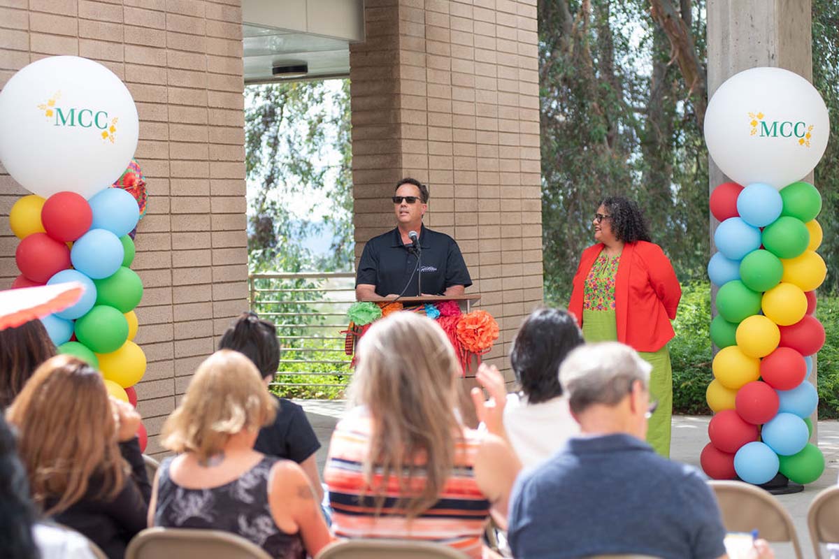 Attendees enjoing the Multicultural Center Grand Opening