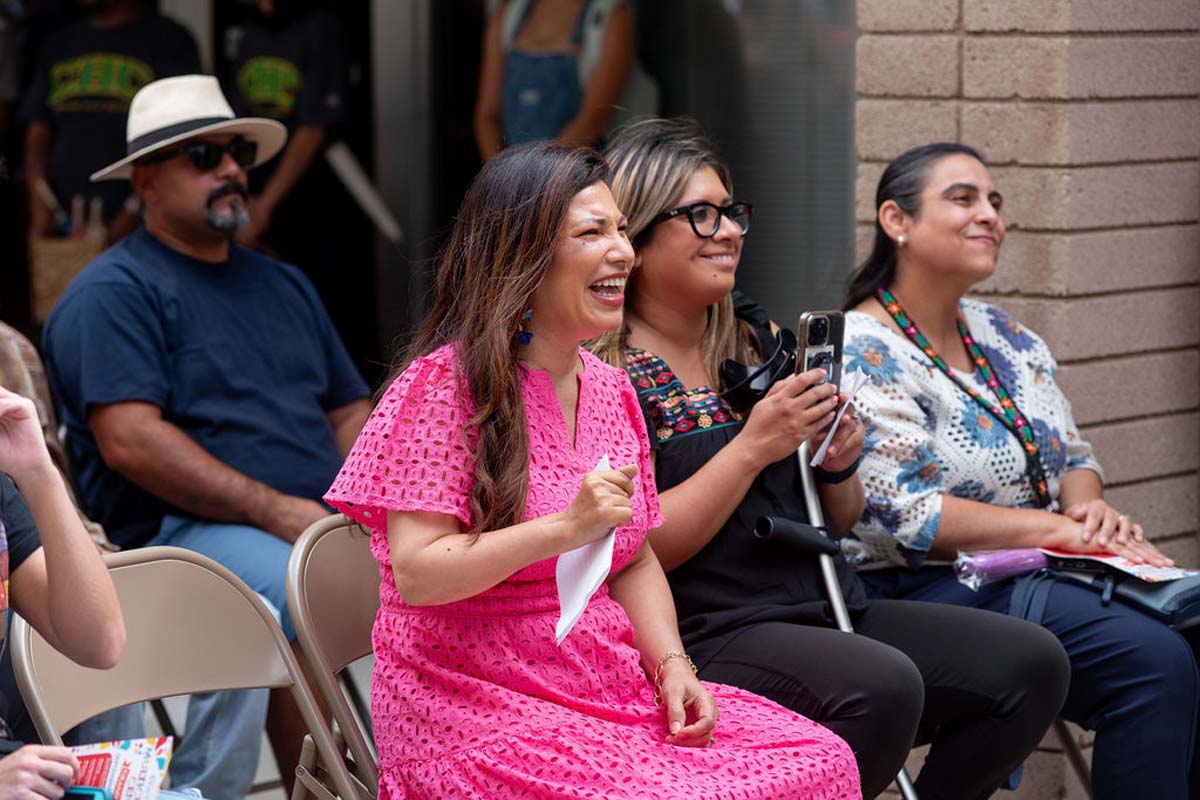 Attendees enjoing the Multicultural Center Grand Opening