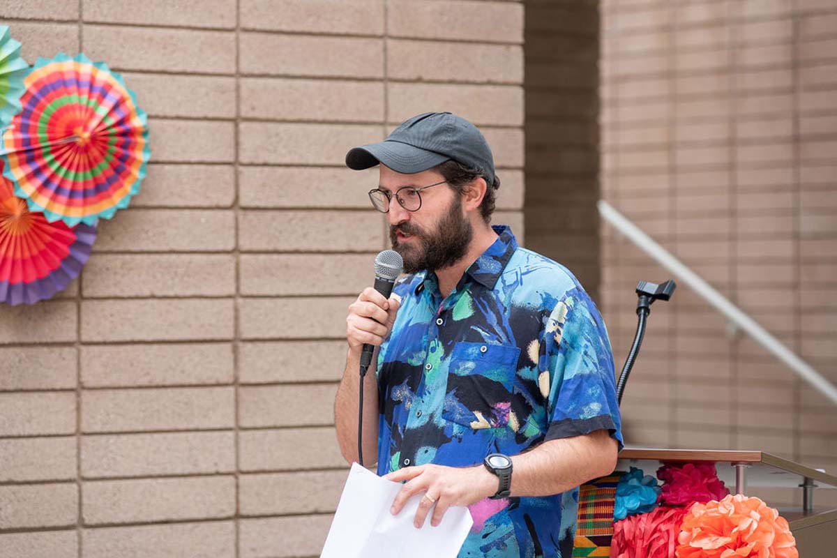 Attendees enjoing the Multicultural Center Grand Opening