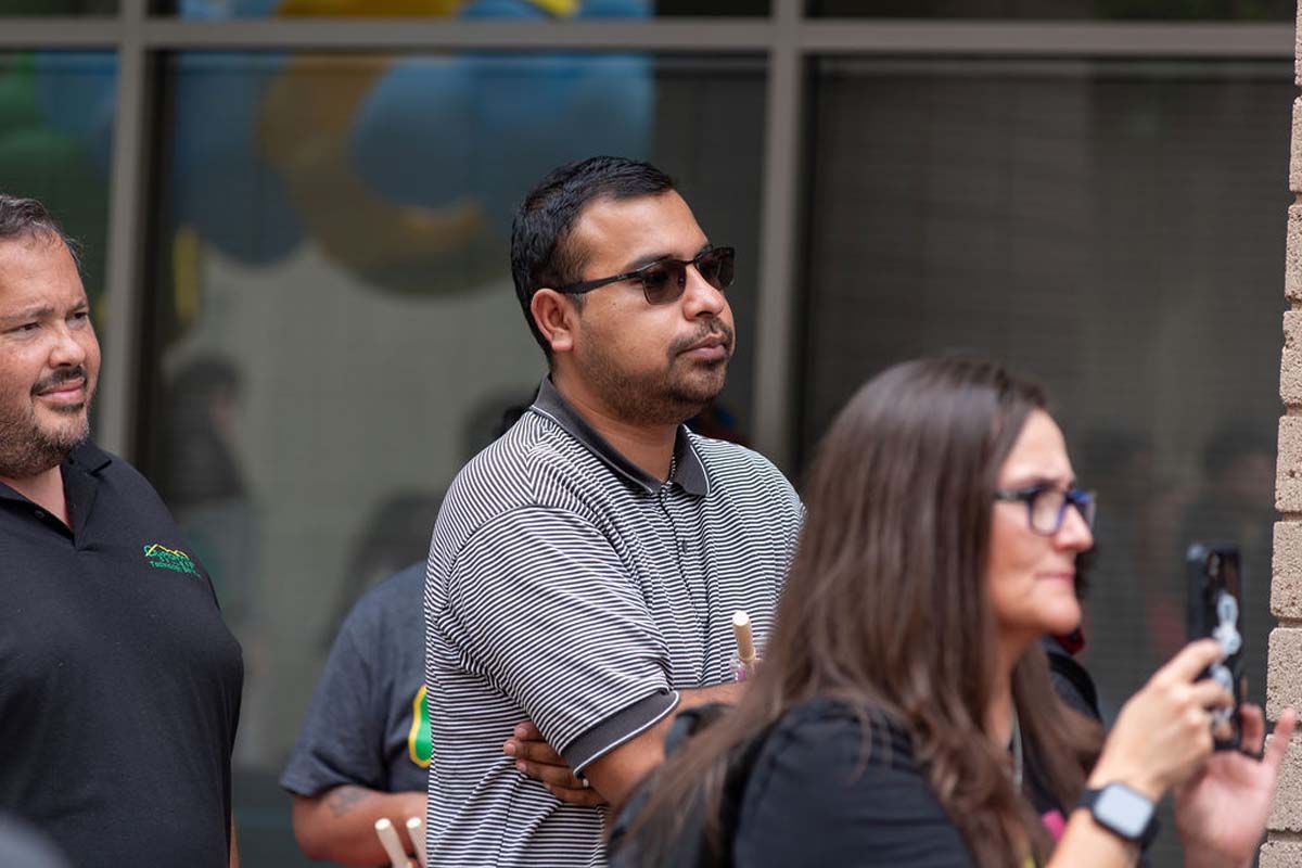 Attendees enjoing the Multicultural Center Grand Opening