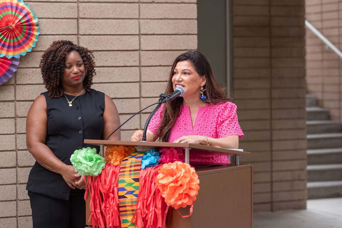 Attendees enjoing the Multicultural Center Grand Opening