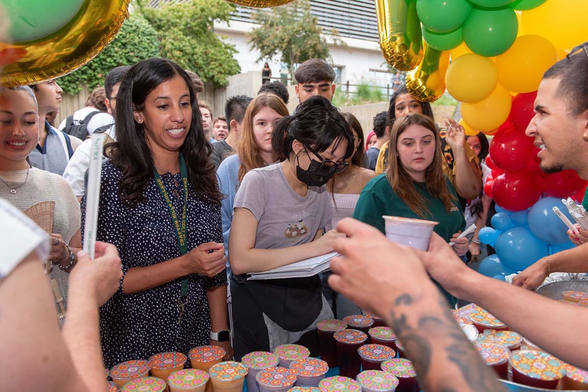 Attendees enjoing the Multicultural Center Grand Opening