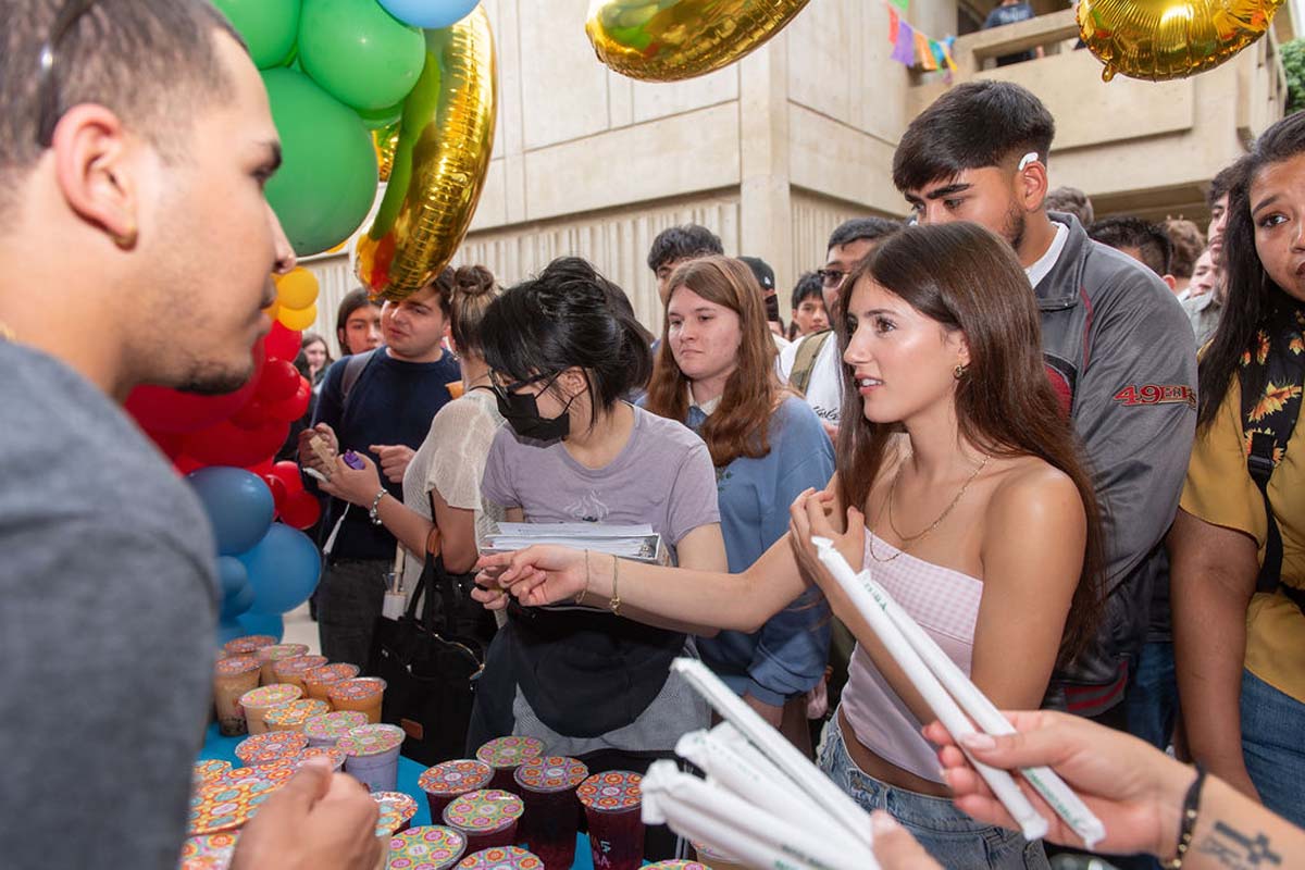 Attendees enjoing the Multicultural Center Grand Opening