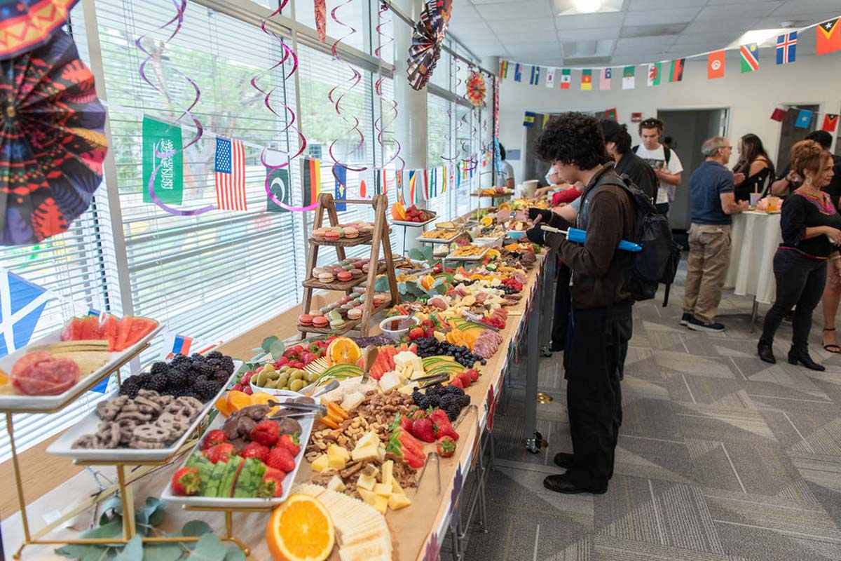 Attendees enjoing the Multicultural Center Grand Opening