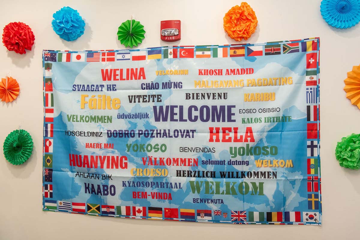 Attendees enjoing the Multicultural Center Grand Opening