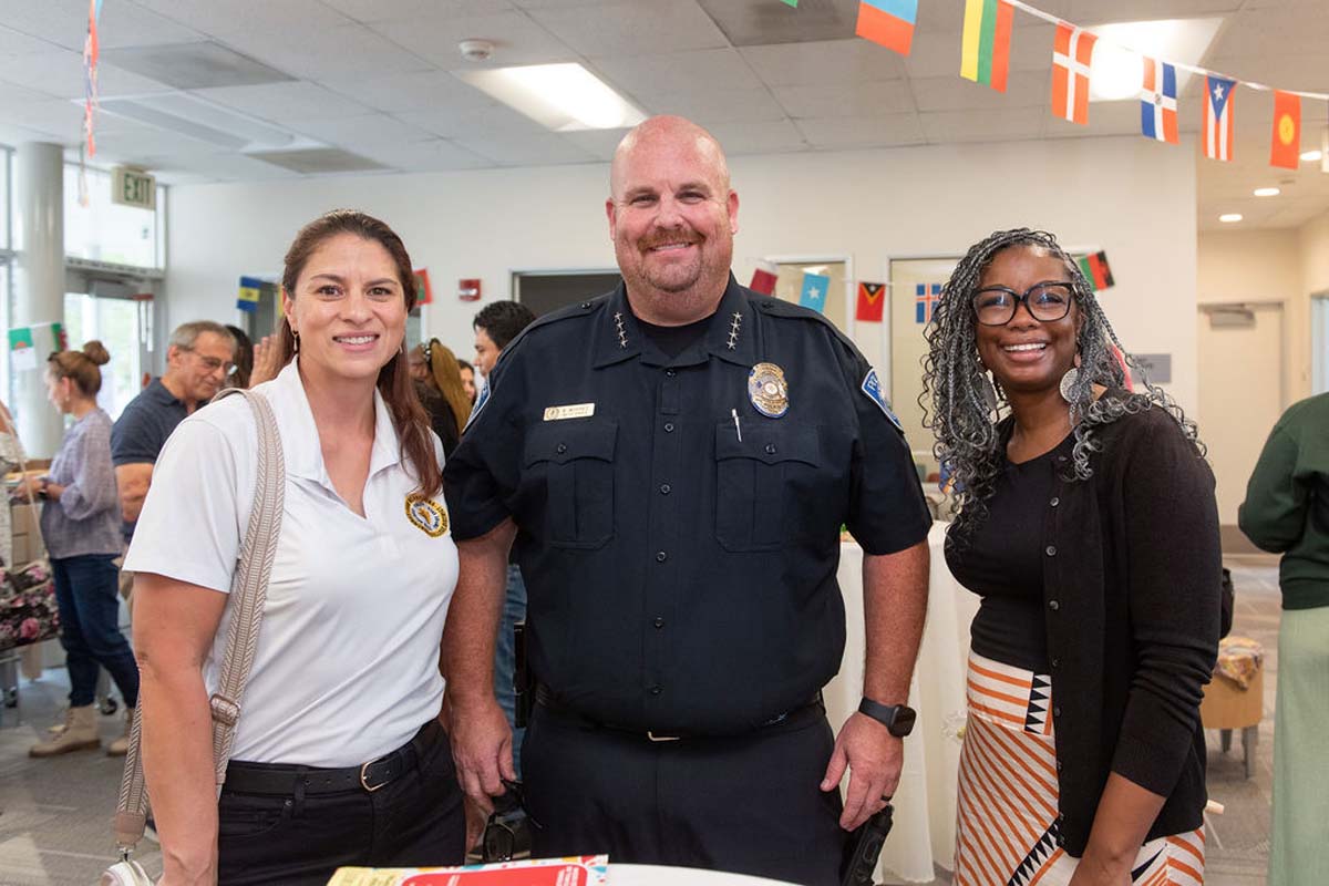 Attendees enjoing the Multicultural Center Grand Opening