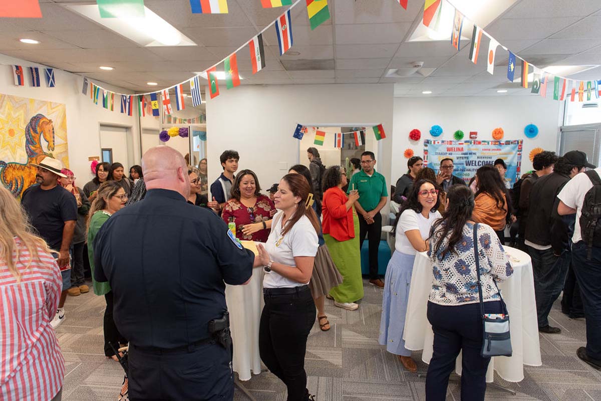 Attendees enjoing the Multicultural Center Grand Opening