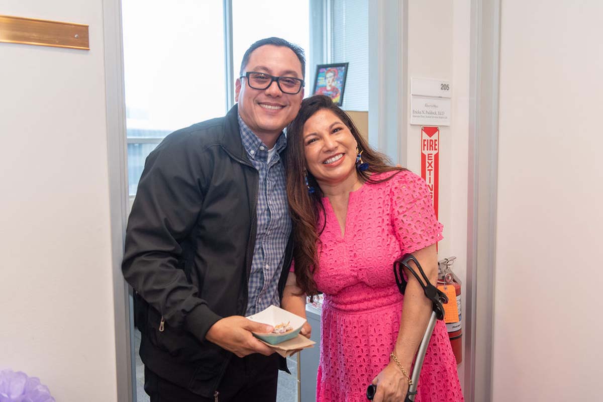 Attendees enjoing the Multicultural Center Grand Opening